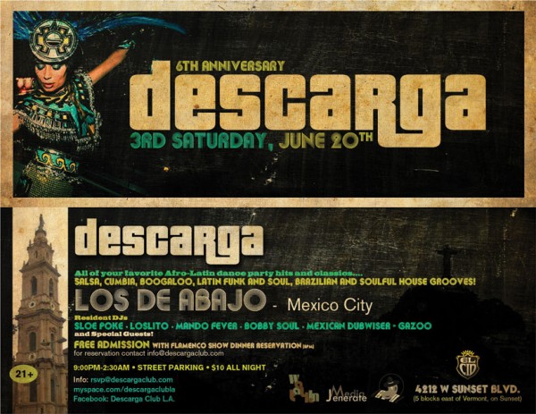 Los De Abajo from Mexico, live at Descarga Club Los Angeles
